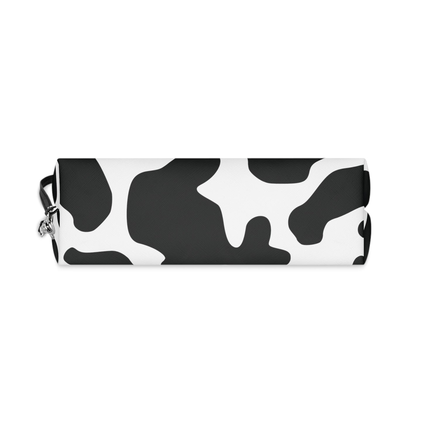 Round Black cow print Makeup Bag