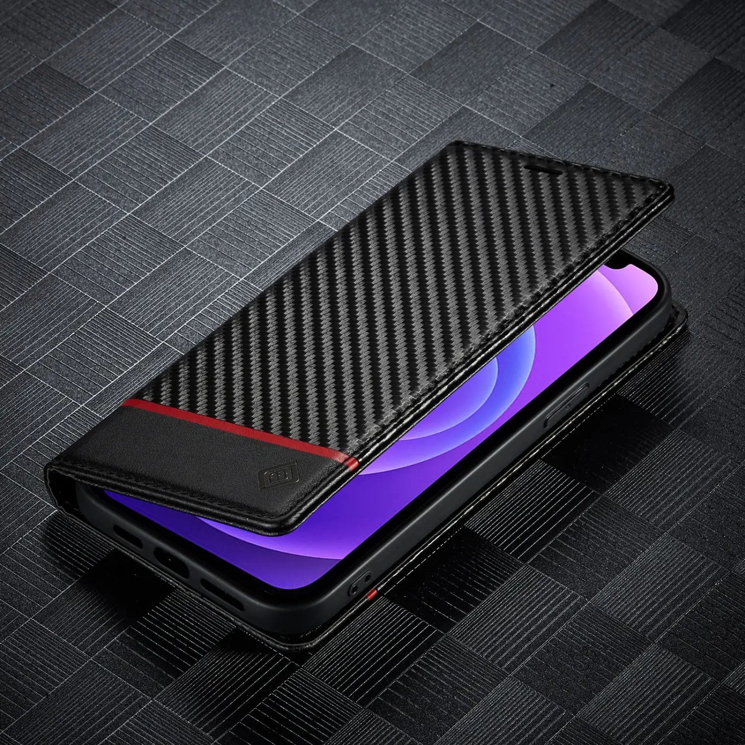 Stylish Carbon Fiber Leather Phone Case for New Models