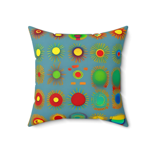 Sun Design Square Throw Pillow