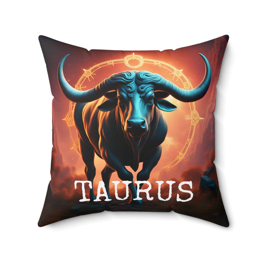 Taurus Horoscope Square Throw Pillow