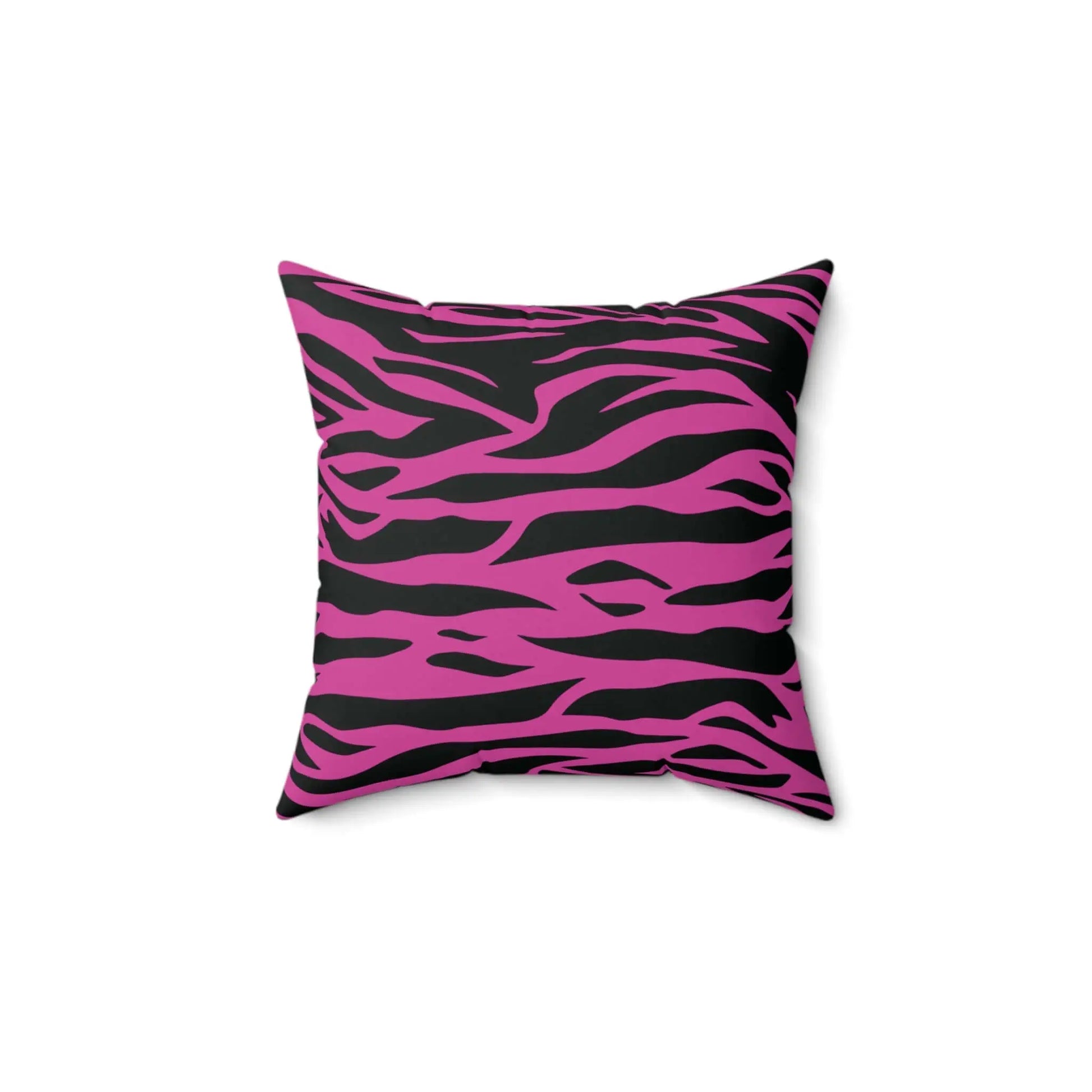 Tiger Print Pink Square Throw Pillow, Home decor, Couch, Bedroom Pillow