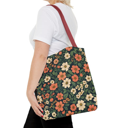 Tote Bag Floral Design Shopping Carry Travel Bag - Tote Bag
