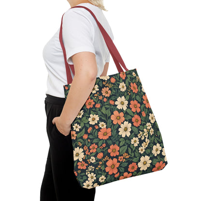 Tote Bag Floral Design Shopping Carry Travel Bag - Tote Bag