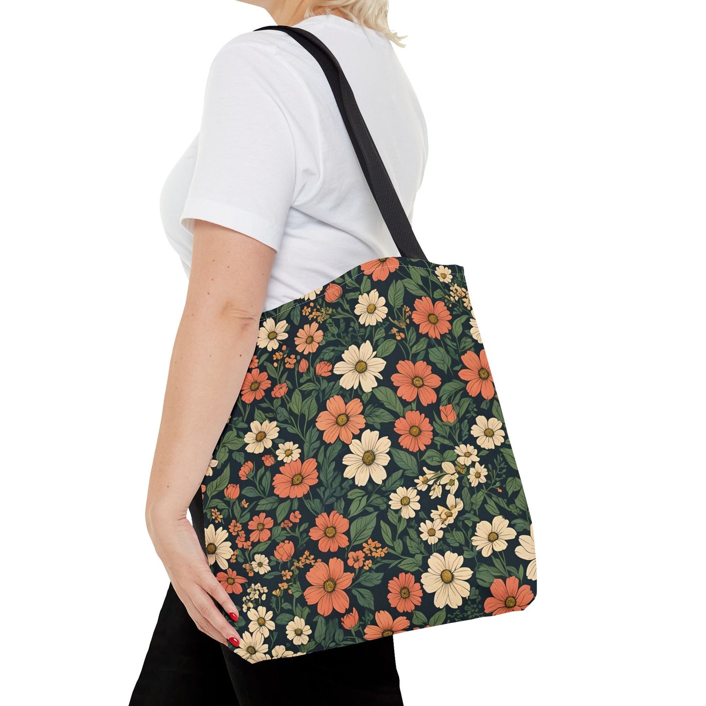 Tote Bag Floral Design Shopping Carry Travel Bag - Tote Bag