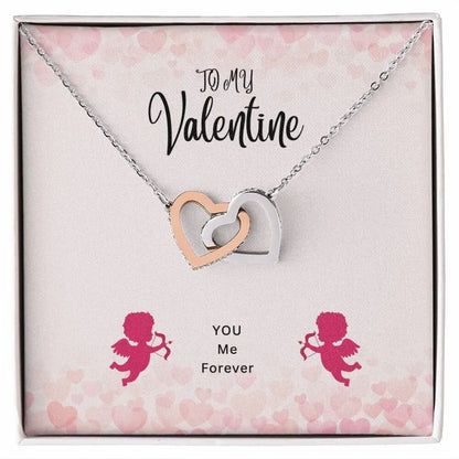 Forever Valentine Necklace Interlocking Hearts