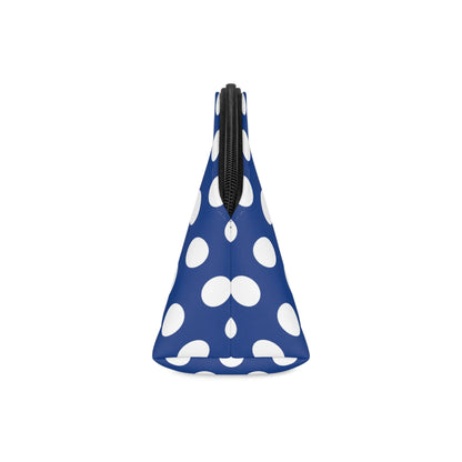 White polka dot blue Makeup Bag