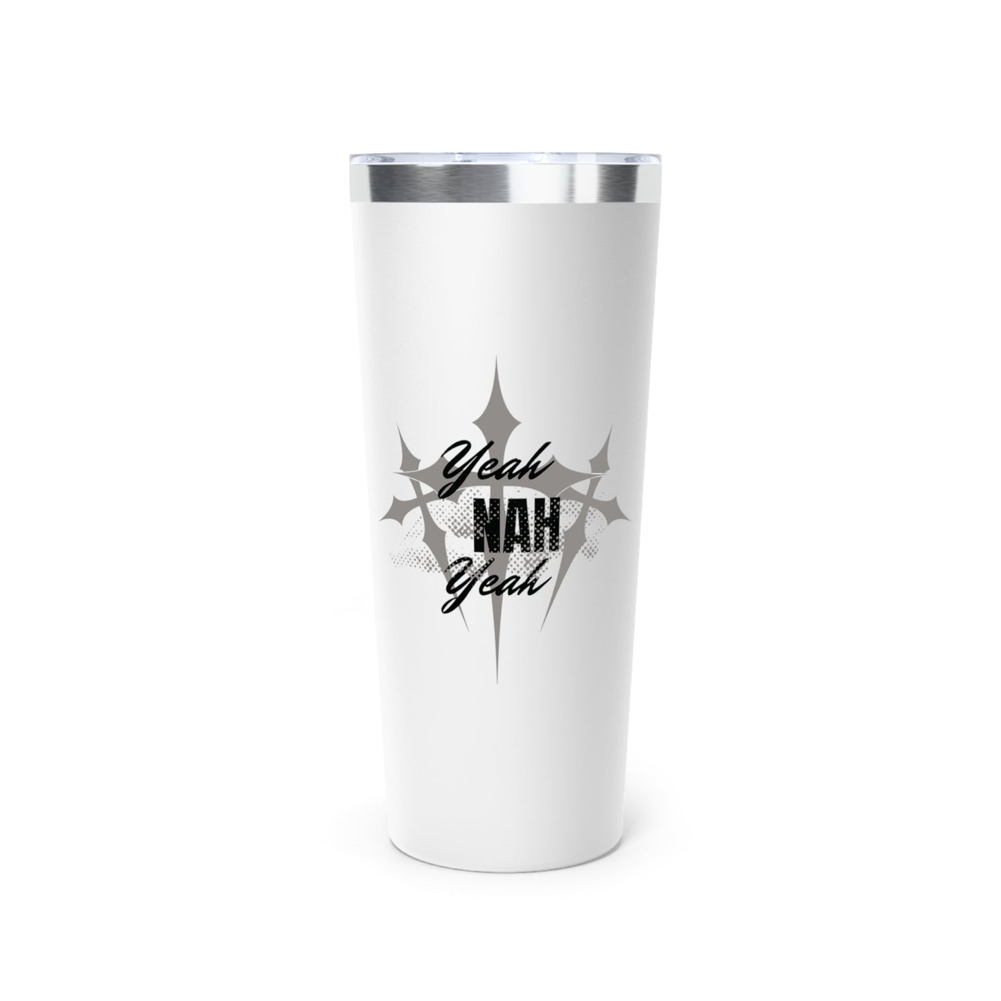 Yeah Nah Yeah Large Stainless Steel Tumbler 22oz - Insulated Travel Mug Australian Slang Gift - 22oz / White - Tumbler