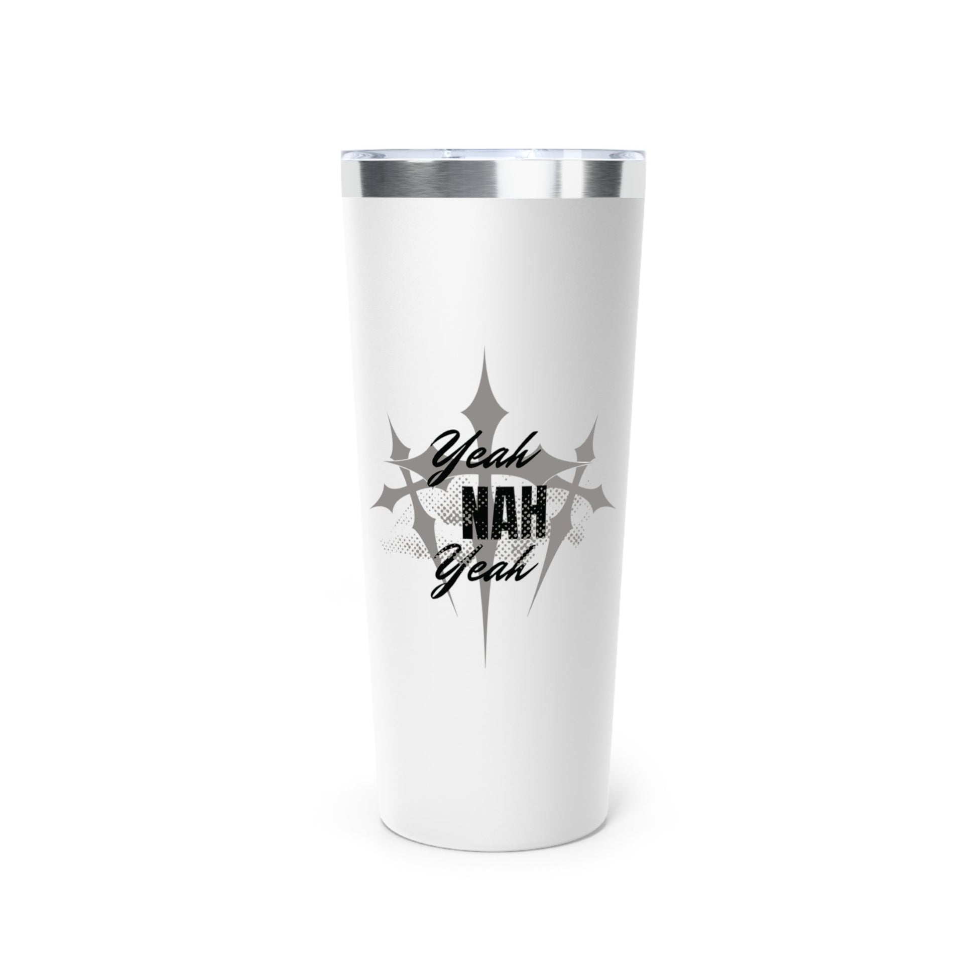 Yeah Nah Yeah Large Stainless Steel Tumbler 22oz - Insulated Travel Mug Australian Slang Gift - 22oz / White - Tumbler