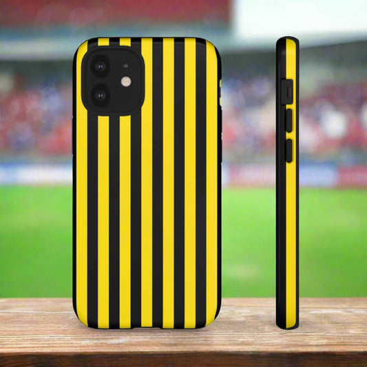 Yellow & Black Stripe Tough Case Phone Case for iPhone, Samsung, Google Mobile phones