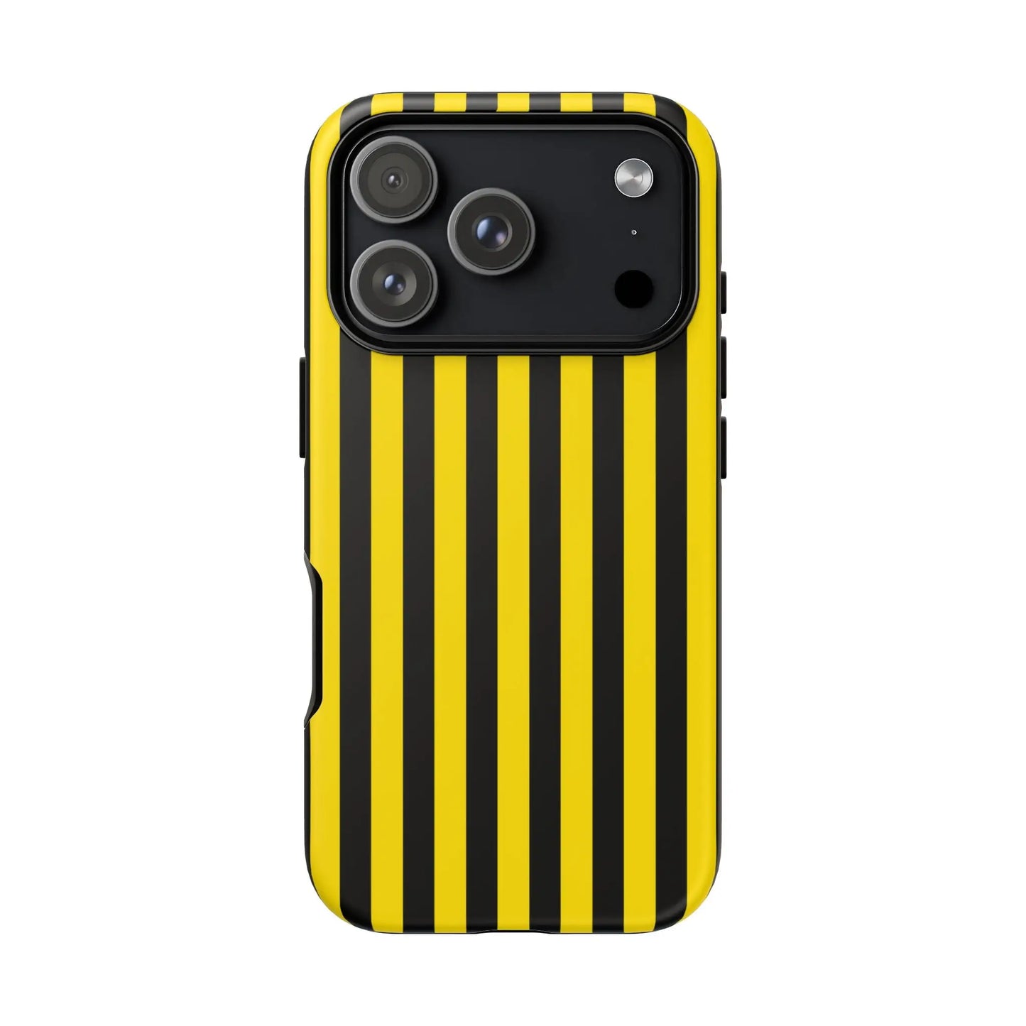 Yellow and black stripe tough case phone case with bold black stripe tough design for iphone samsung google back side