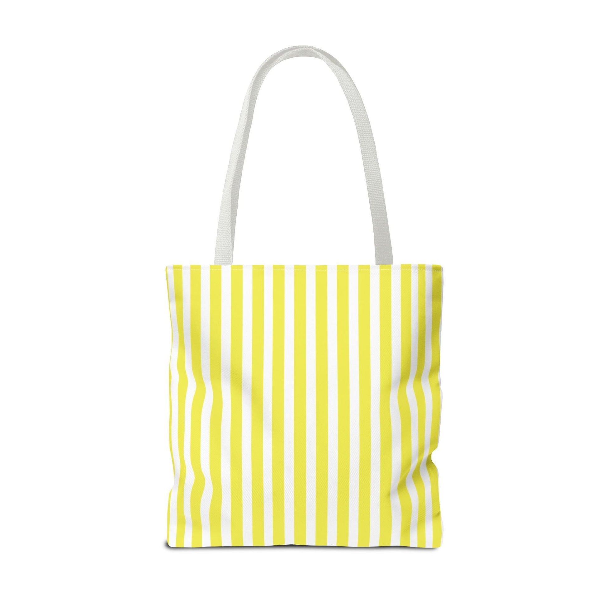 Yellow Vertical Stripes Tote Bag | Reusable Beach Market Bag - Bags